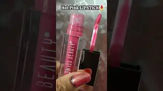 swiss beauty hold me matte lipstick swatch💄Hot pink lipstick|swiss beauty lipstick|makeup😱