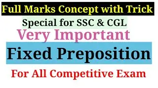 Fixed Preposition for SSC CGL and all Competitive Exam | Tips and Tricks | English with SR JAJORIYA