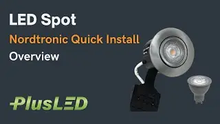 LED SPOT - Nordtronic Quick Install - Rund, B&oslash;rstet Alu (1202)