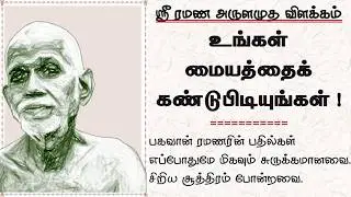 உங்கள் மையத்தைக் கண்டுபிடியுங்கள்! (ஸ்ரீ ரமண அருளமுத விளக்கம்)