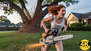 Jaw-Dropping Chainsaw Tree Cutting Skills &ndash; The Chainsaw Roars, Rips Through Massive Tree Trunks! #9