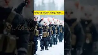 Army cat soldier riding a tank💪  #trending #shorts #cat #music
