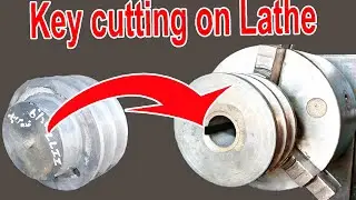 Key cutting on manual lathe machine with alterations step by step tutorial 