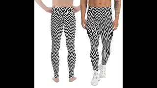 Just sold these men&rsquo;s black and white chevron pattern print leggings to our nyc customer! Thank you