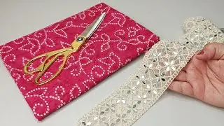 Kurti पर mirror work वाली Lace लगाकर बनाएं शानदार Design/Latest Sleeves Design/ Trouser Design