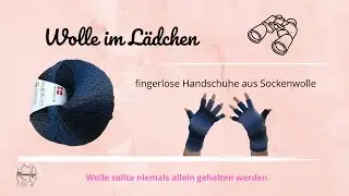fingerlose Handschuhe aus der Sockenwolle Longcolors von Hjertegarn