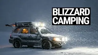 Winter Car Camping in a BLIZZARD!