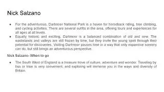 Nick Salzano  - Best Places to Visit in The South West of England