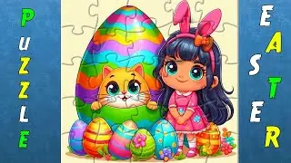Lula and the Bunny Celebrate Easter - Play puzzle for kids 24 pieces with Danik and Lesha