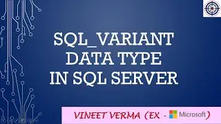 SQL_VARIANT Data Type | Microsoft SQL Server | Data Science | Transact-SQL | Techie-Vineet