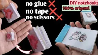 DIY cute mini pocket diary | homemade mini notebook using a single sheet of paper| kawaii dairy.