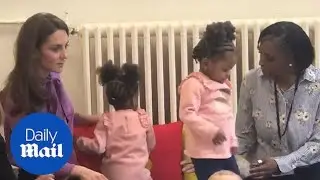 Kate Middleton plays with curious toddlers during parenting session