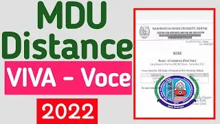 Mdu Distance Viva Voce 2022 | Mdu distance viva voce notice 2022 | mdu dde viva voce 2022