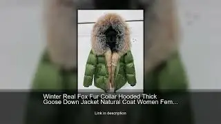 Winter Real Fox Fur Collar Hooded Thick Goose Down Jacket Natural Coat Women Female Outwear Lux