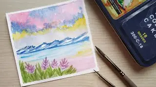 How to paint easy screen with watercolor//watercolor tutorial for beginners 
