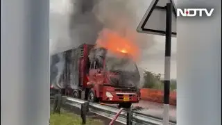 Video: Truck Tyre Catches Fire, Engulfs Whole Vehicle In Bengaluru
