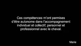 Formation equicoach - T&eacute;moignage de Marie sur la formation equicoach Ipocampus
