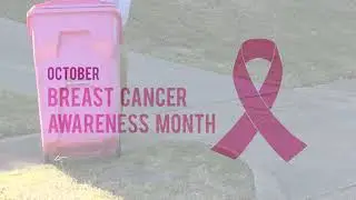 Pink Trash Bins for Breast Cancer Awareness