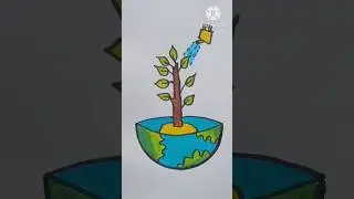 World Environment Day Poster||Save tree drawing #shorts #trending