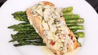 SALMÓN EN SALSA DE CHAMPIÑONES DE LUJO DE SABROSO Y FÁCIL