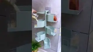 Amazon wall mounted rotating spice rack online available 😍