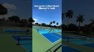 Playing on brand new courts #pickleball