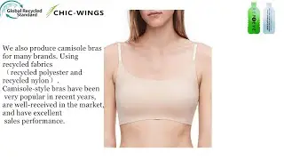 Bra Made From GRS Fabric, Eco-friendly,  Popular/Repreve/Seamless /Bonding/Chic Wings Textile