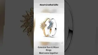 Celestial Sun & Moon Ring Set are wore better together! #sunmoon #pandorarings #summersale #ringset