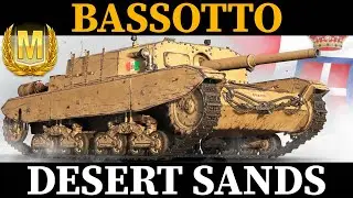 WOT Blitz - Bassoto  - Ace Medal - 2k dmg - Mastery Badge - Desert Sands