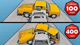 Vehicles VS Impact at Different Speed in BeamNG.drive