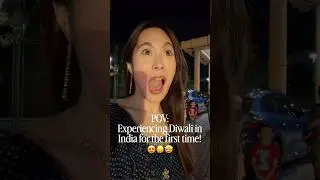 Chinese wife experiencing Diwali in India for the first time! 😍 #diwali #chinese #indian #chindian