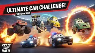 Monster Truck vs Zombie Car 😱🚗 | Police & Crazy Car Ka Ultimate Challenge! Crazy Car Masti 