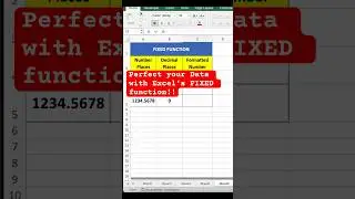 How to use FIXED Function in Excel! Excel tips and tricks #shorts #excel #ytshorts