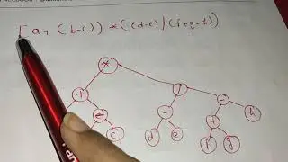 How to construct a tree for a given infix expression
