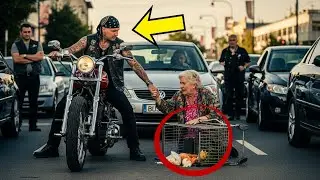 ALTE FRAU im VERKEHR GEDEMÜTIGT. TÄTOWIERTER BIKER hält an — WAS er TAT...