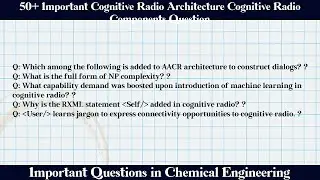 MCQ Questions Cognitive Radio Architecture Cognitive Radio Components with Answers