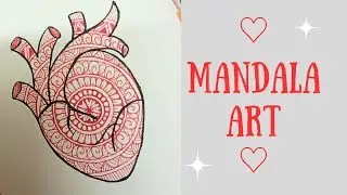 Draw an easy heart with me 💓 | Mandala art | mandala for beginners | drawing @brindhaarts
