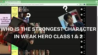 My weak hero tier list! (not webtoon)