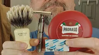 Just A Shave: Wolfman WR1 SB .46 - Feather (10) - Proraso Red - Stirling Finest Bulb G1