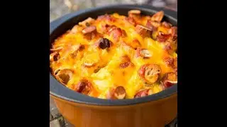Savory Pretzel Bread Pudding with Bacon and Cheddar