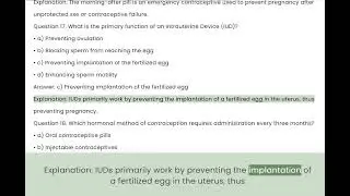 RRB PARAMEDICAL EXAM 2025 Contraceptive Methods MCQs
