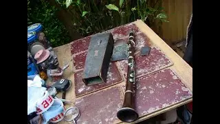 Vintage Old  Antique Clarinet for Restoration Spare  To Repair
