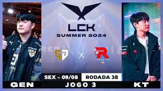 GENG x KT  | Jogo 3 - MD3 | LCK Summer 2024 - DIA 38 | IDL