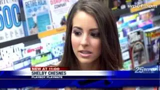Jupiter Playboy model signs autographs