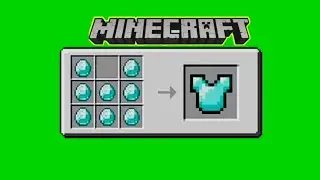 Minecraft Diamond Armour Crafting Animation &ndash; Green Screen Overlay.#minecraft #like #subscribe.