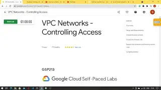 GSP213-VPC Networks Controlling Access -Google Cloud Platform-Qwiklabs