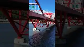 under the red bridge #djidrone #bridgechallenge