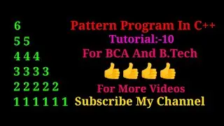 Number pattern program ||c++ programming ||#shorts #coding