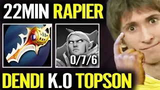 WTF DENDI TA 22Min Rapier vs TOPSON! TA 100% Shutdown OG Invoker Epic Midlane Fight Dota 2 Gameplay