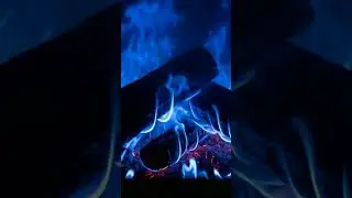 Surreal Neon Blue Flame Ambience for Relaxation & Sleep #lordshiva #spiritualshorts #shivashorts